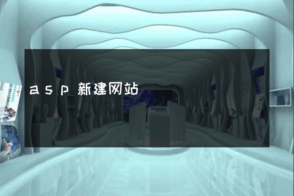 asp新建网站