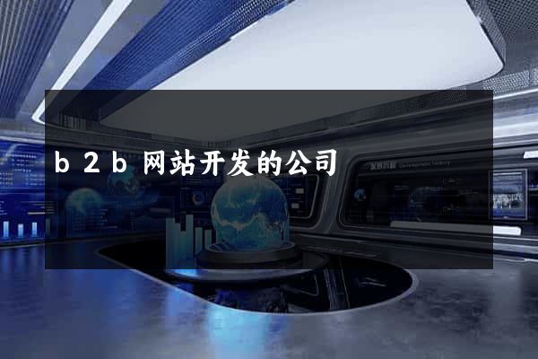 b2b网站开发的公司