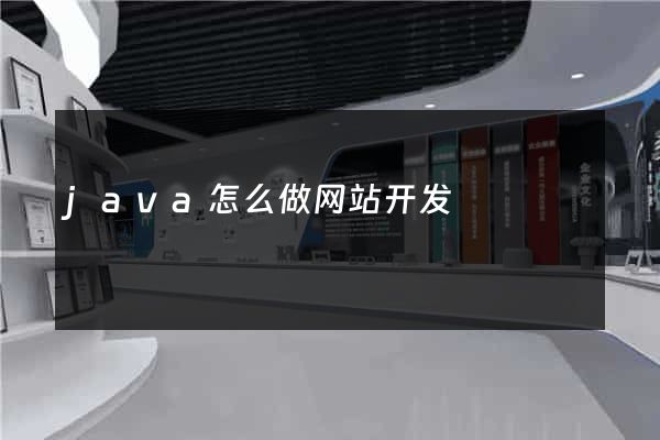 java怎么做网站开发