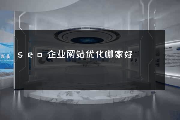 seo企业网站优化哪家好