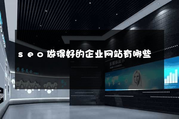 seo做得好的企业网站有哪些
