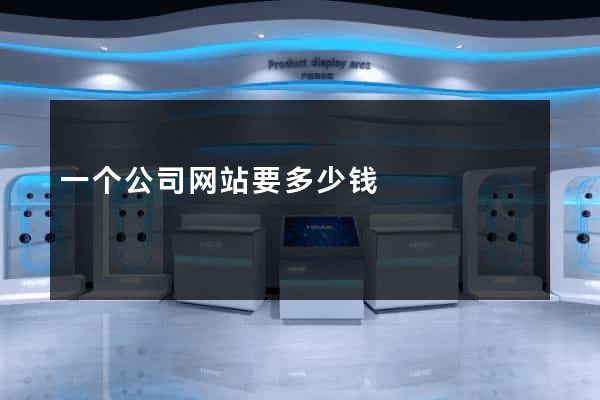 一个公司网站要多少钱