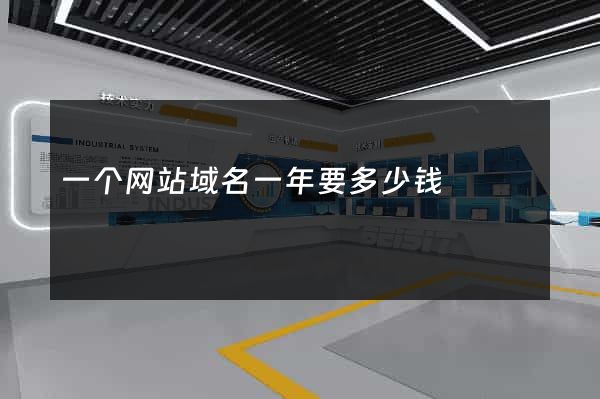 一个网站域名一年要多少钱