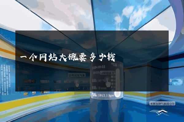 一个网站大概要多少钱