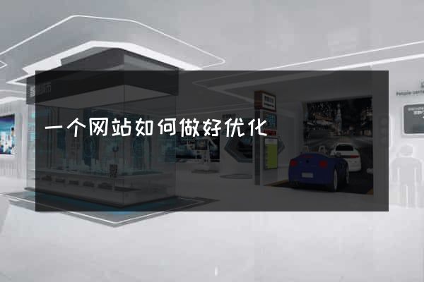 一个网站如何做好优化
