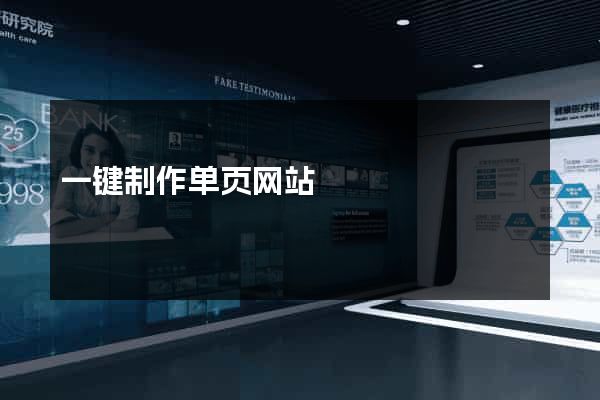 一键制作单页网站