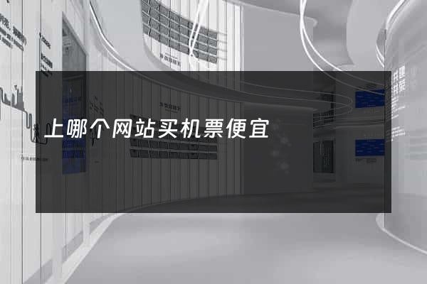上哪个网站买机票便宜