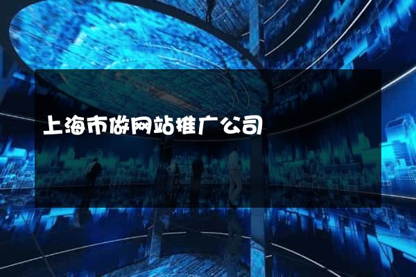 上海市做网站推广公司