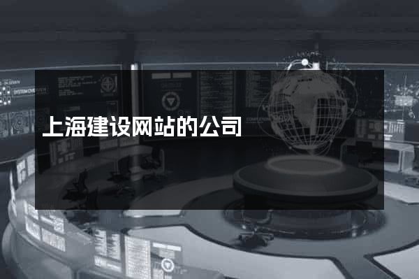 上海建设网站的公司