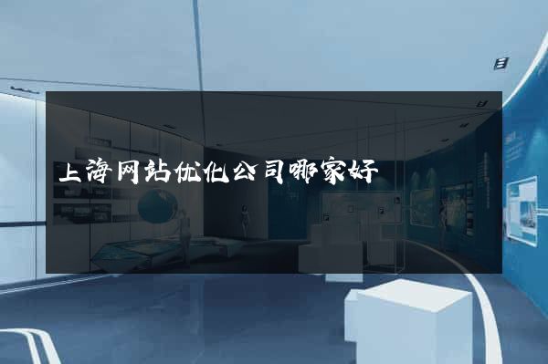 上海网站优化公司哪家好