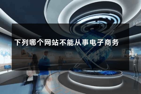 下列哪个网站不能从事电子商务