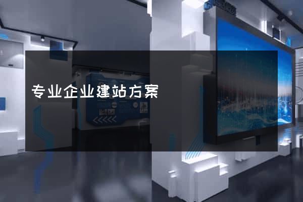 专业企业建站方案