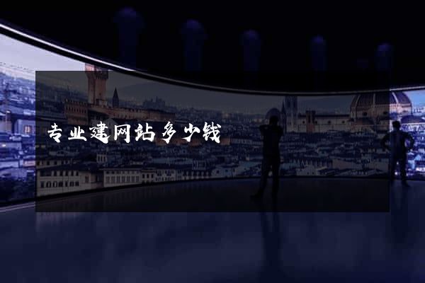 专业建网站多少钱