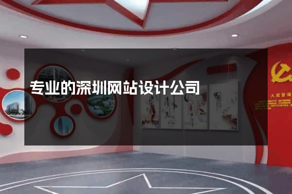 专业的深圳网站设计公司