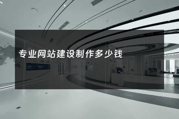 专业网站建设制作多少钱