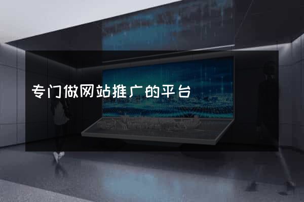 专门做网站推广的平台