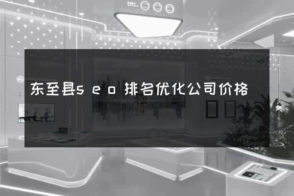 东至县seo排名优化公司价格