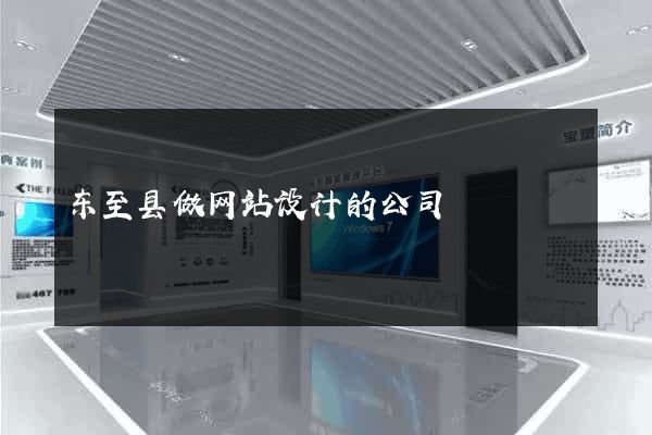 东至县做网站设计的公司