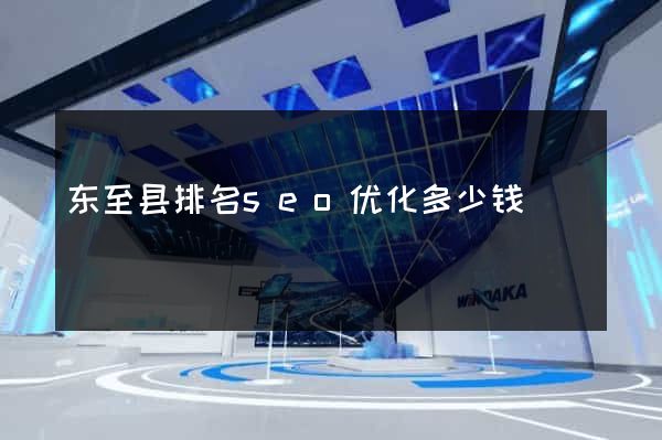 东至县排名seo优化多少钱