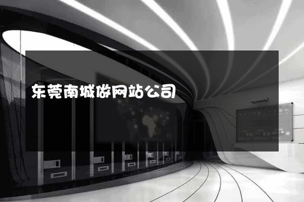 东莞南城做网站公司
