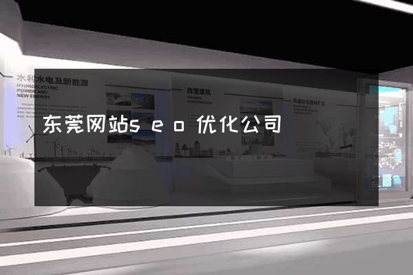 东莞网站seo优化公司