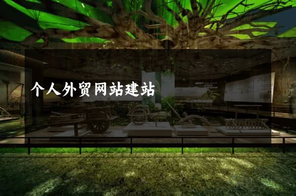 个人外贸网站建站