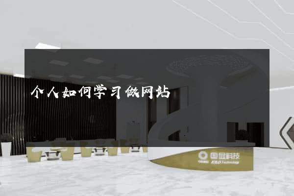 个人如何学习做网站