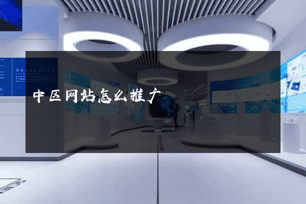 中区网站怎么推广