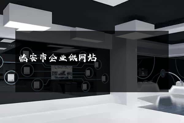 临安市企业做网站
