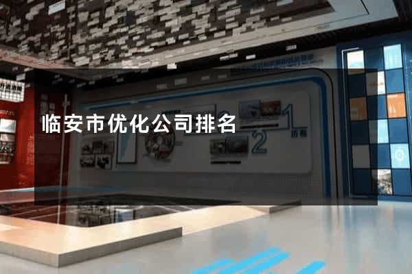 临安市优化公司排名