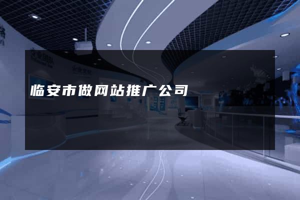 临安市做网站推广公司