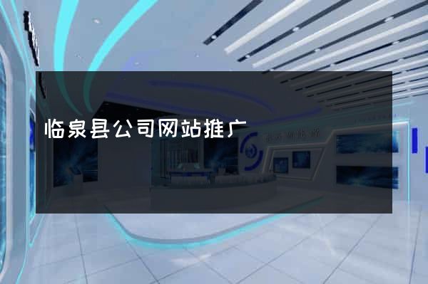 临泉县公司网站推广
