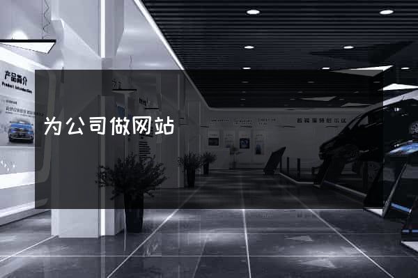 为公司做网站