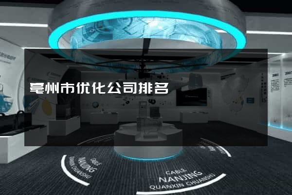亳州市优化公司排名