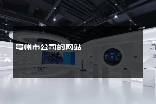 亳州市公司的网站