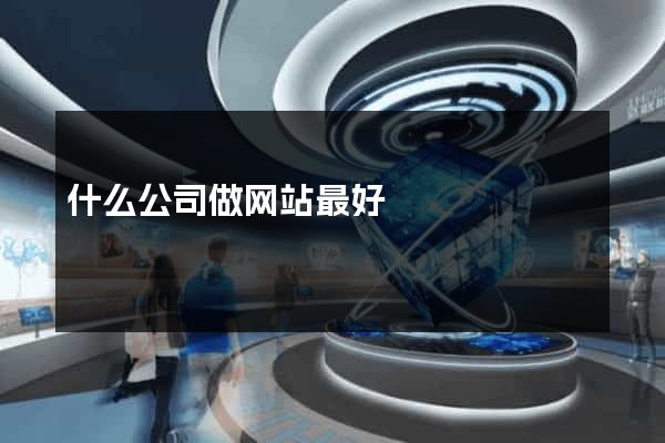 什么公司做网站最好