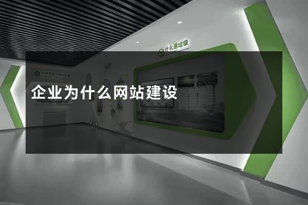 企业为什么网站建设
