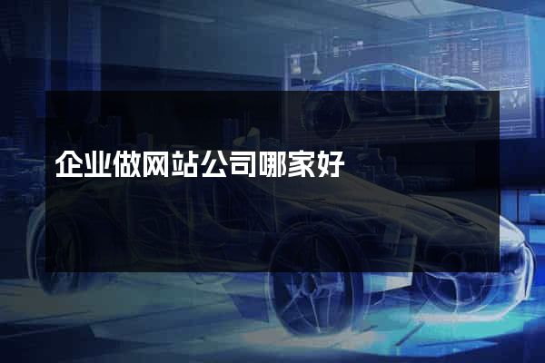 企业做网站公司哪家好