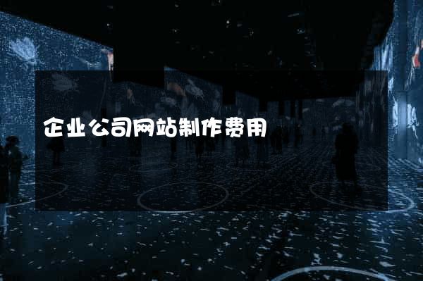 企业公司网站制作费用