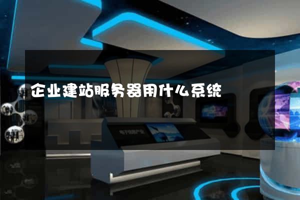 企业建站服务器用什么系统