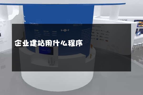 企业建站用什么程序