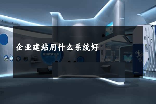 企业建站用什么系统好