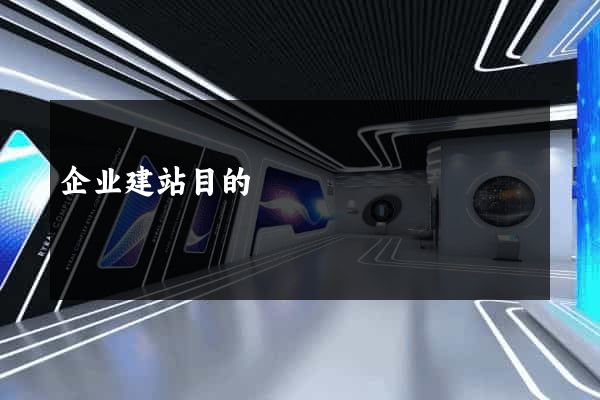 企业建站目的
