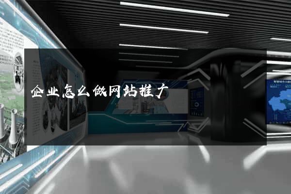 企业怎么做网站推广