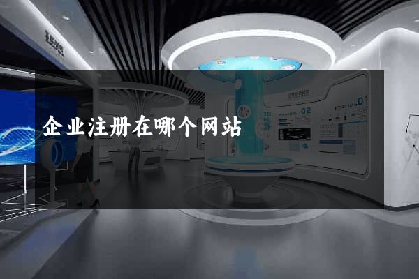 企业注册在哪个网站