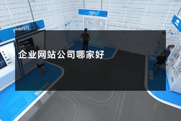企业网站公司哪家好