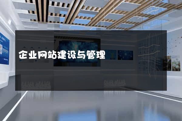 企业网站建设与管理