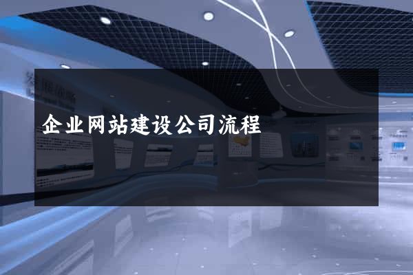 企业网站建设公司流程