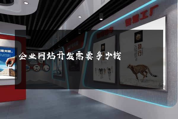 企业网站开发需要多少钱