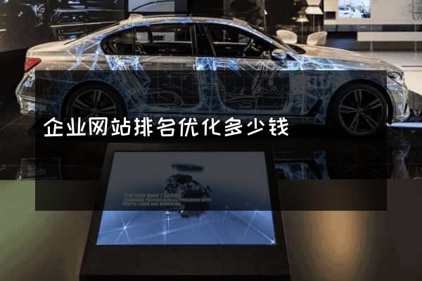 企业网站排名优化多少钱